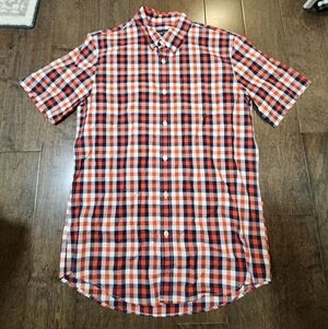 Logan Hill Red and Blue Plaid Shirt Size M